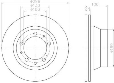 Hella 8DD 355 102-321 тормозной диск на PORSCHE 911 Speedster (964)
