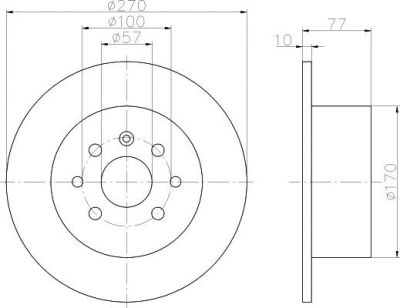 Hella 8DD 355 102-481 тормозной диск на OPEL CALIBRA A (85_)