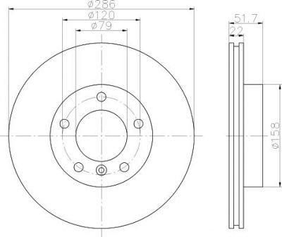 Hella 8DD 355 102-571 тормозной диск на 3 купе (E46)