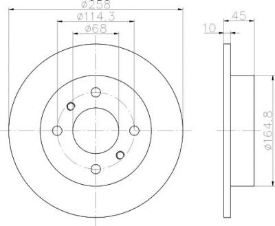 Hella 8DD 355 102-661 тормозной диск на NISSAN PRIMERA (P10)