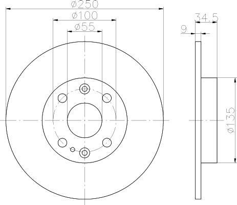 Hella 8DD 355 103-191 тормозной диск на MAZDA 323 C IV (BG)
