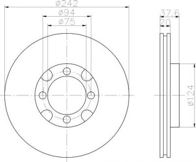 Hella 8DD 355 103-201 тормозной диск на MAZDA 626 III Hatchback (GD)