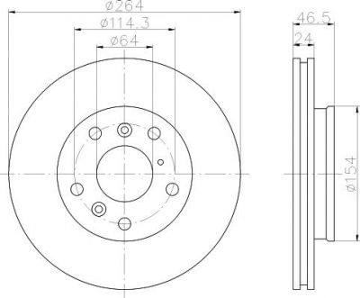 Hella 8DD 355 103-211 тормозной диск на MAZDA 626 III Station Wagon (GV)