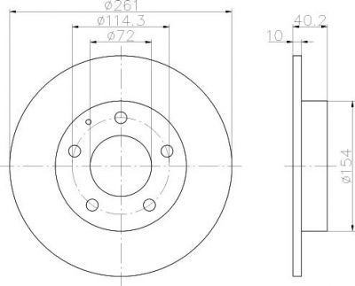 Hella 8DD 355 103-231 тормозной диск на MAZDA 626 V Hatchback (GF)