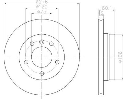 Hella 8DD 355 104-281 тормозной диск на 3 купе (E46)