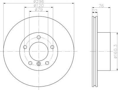 Hella 8DD 355 104-591 тормозной диск на 5 (E39)