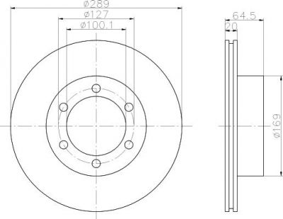 Hella 8DD 355 104-761 тормозной диск на TOYOTA HILUX II пикап (LN8_, RN5_, LN6_, YN6_, YN5_, LN5_, RN6_)