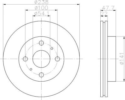 Hella 8DD 355 104-881 тормозной диск на TOYOTA CARINA II (_T17_)