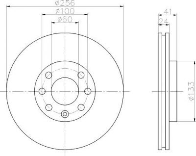 Hella 8DD 355 106-051 тормозной диск на OPEL ASTRA G универсал (F35_)