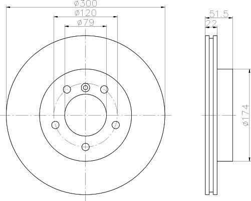 Hella 8DD 355 106-541 тормозной диск на Z4 (E85)