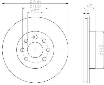 Hella 8DD 355 107-151 тормозной диск на DAEWOO NUBIRA седан (KLAJ)