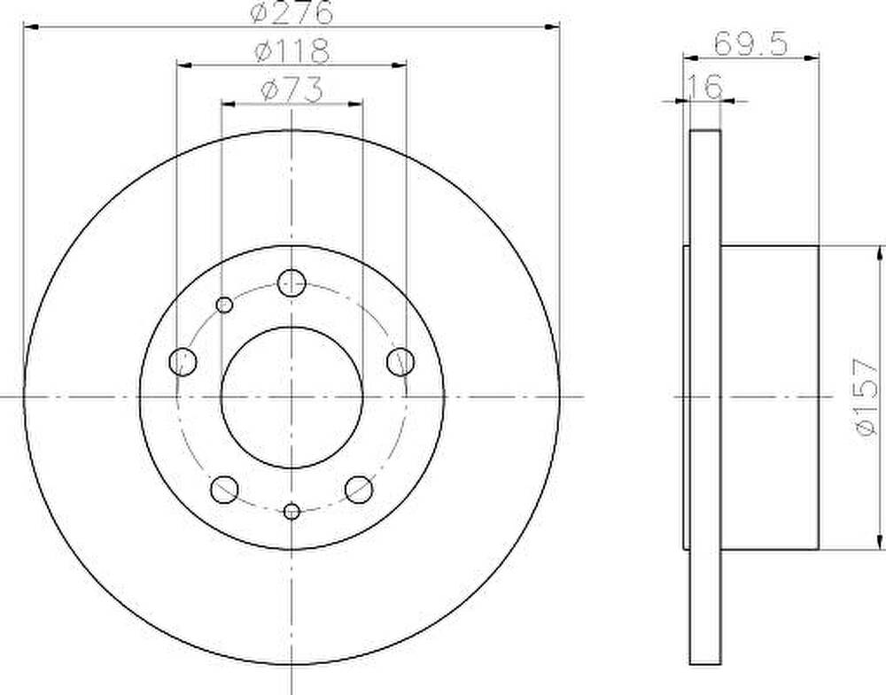 Hella 8DD 355 107-411 тормозной диск на IVECO DAILY III c бортовой платформой/ходовая часть
