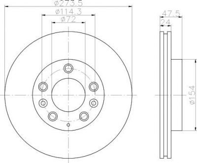 Hella 8DD 355 108-161 тормозной диск на MAZDA 323 S VI (BJ)