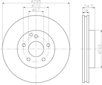Hella 8DD 355 108-771 тормозной диск на MERCEDES-BENZ E-CLASS (W211)