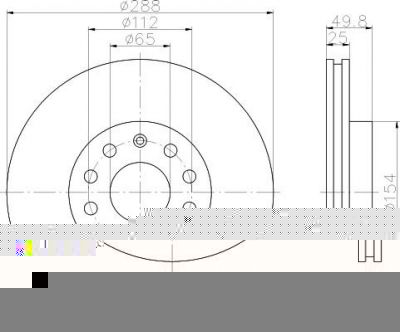 Hella 8DD 355 109-581 тормозной диск на VW GOLF ALLTRACK (BA5)