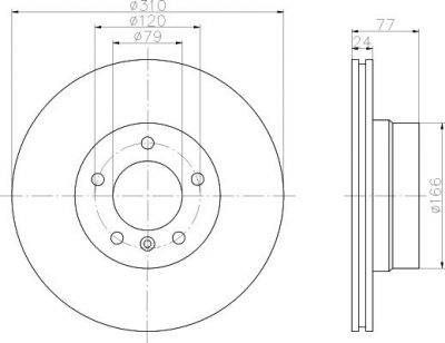 Hella 8DD 355 109-891 тормозной диск на 5 (E60)