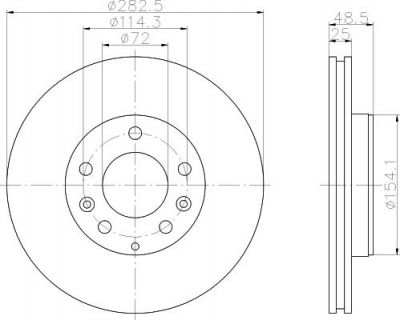 Hella 8DD 355 110-351 тормозной диск на MAZDA 6 (GG)