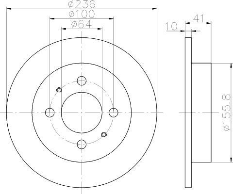 Hella 8DD 355 110-651 тормозной диск на MITSUBISHI CARISMA седан (DA_)