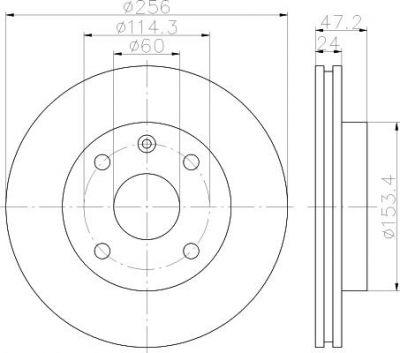 Hella 8DD 355 111-361 тормозной диск на DAEWOO LACETTI Наклонная задняя часть (KLAN)