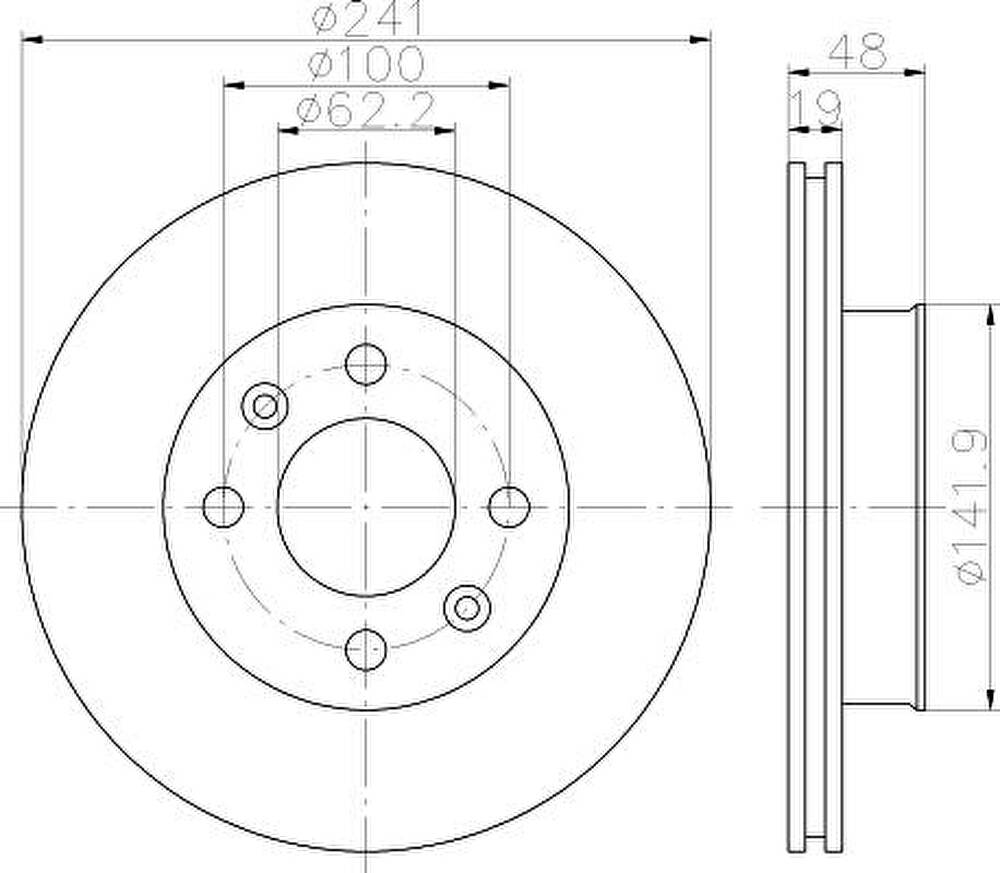 Hella 8DD 355 111-431 тормозной диск на HYUNDAI GETZ (TB)
