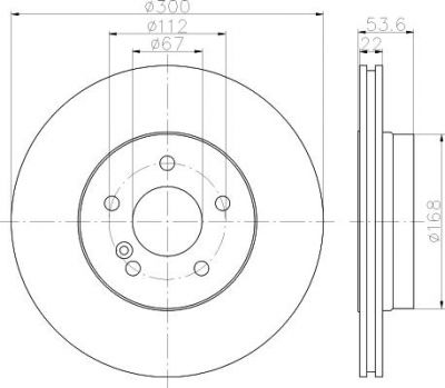 Hella 8DD 355 111-851 тормозной диск на MERCEDES-BENZ C-CLASS купе (CL203)
