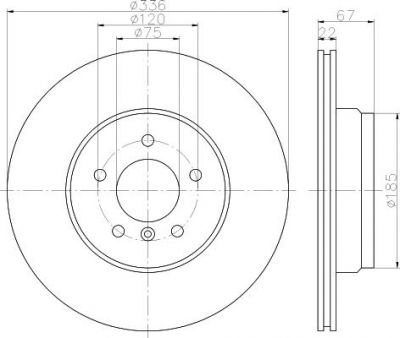 Hella 8DD 355 111-961 тормозной диск на 3 кабрио (E93)