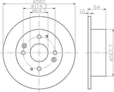 Hella 8DD 355 112-011 тормозной диск на HONDA ACCORD VI (CG, CK)