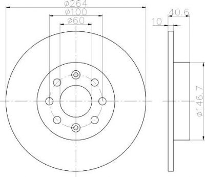 Hella 8DD 355 112-621 тормозной диск на OPEL CORSA E Van