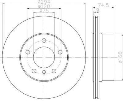 Hella 8DD 355 112-661 тормозной диск на Z4 (E85)