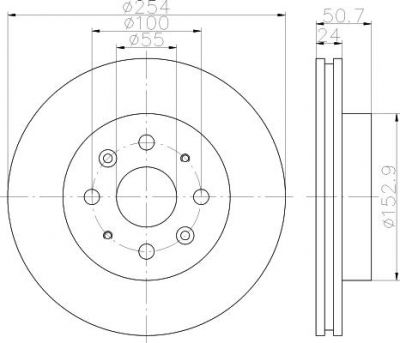 Hella 8DD 355 112-781 тормозной диск на KIA RIO универсал (DC)