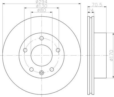 Hella 8DD 355 113-391 тормозной диск на LDV MAXUS автобус