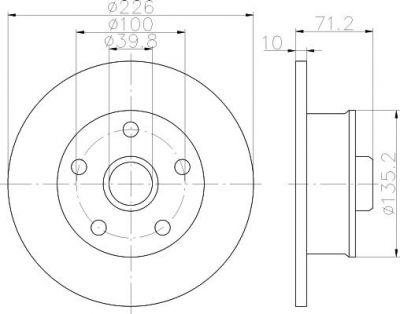 Hella 8DD 355 113-411 тормозной диск на VW PASSAT Variant (3A5, 35I)