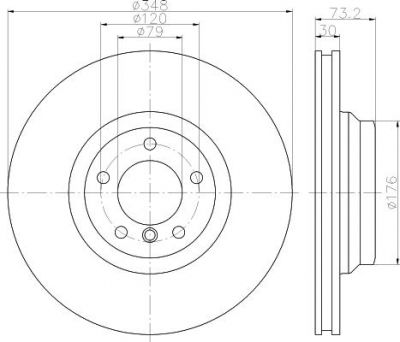 Hella 8DD 355 113-531 тормозной диск на 3 кабрио (E93)