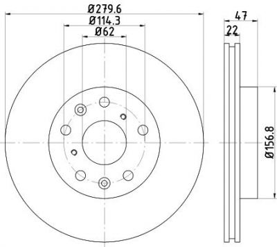 Hella 8DD 355 113-631 тормозной диск на SUZUKI SX4 (EY, GY)