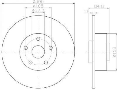 Hella 8DD 355 113-871 тормозной диск на RENAULT ESPACE IV (JK0/1_)