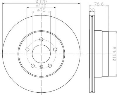 Hella 8DD 355 114-001 тормозной диск на X6 (F16, F86)