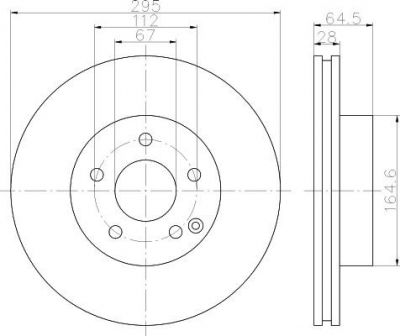 Hella 8DD 355 114-201 тормозной диск на MERCEDES-BENZ C-CLASS (W204)