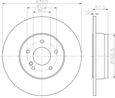 Hella 8DD 355 114-211 тормозной диск на MERCEDES-BENZ C-CLASS (W204)