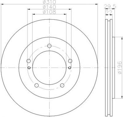 Hella 8DD 355 114-901 тормозной диск на SUZUKI GRAND VITARA I (FT)