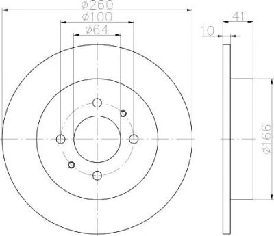 Hella 8DD 355 114-951 тормозной диск на PROTON WIRA