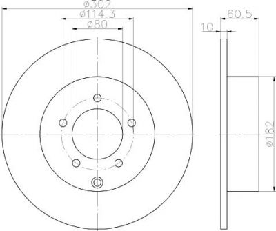 Hella 8DD 355 115-491 тормозной диск на DODGE CALIBER