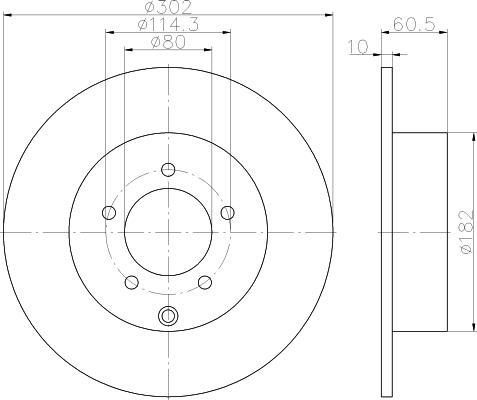 Hella 8DD 355 115-491 тормозной диск на DODGE CALIBER
