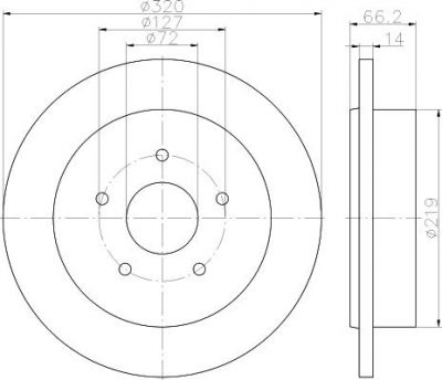 Hella 8DD 355 115-501 тормозной диск на JEEP GRAND CHEROKEE III (WH, WK)