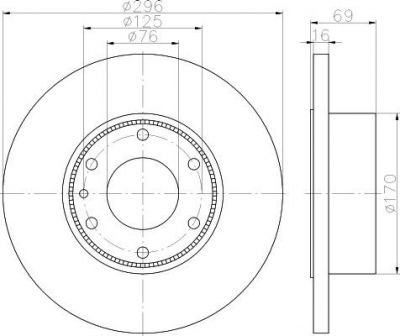 Hella 8DD 355 115-521 тормозной диск на IVECO DAILY V c бортовой платформой/ходовая часть