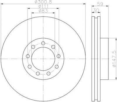 Hella 8DD 355 115-531 тормозной диск на IVECO EuroCargo