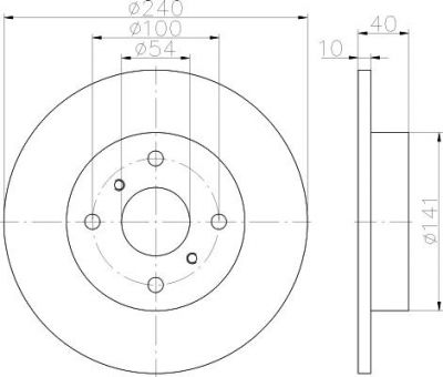 Hella 8DD 355 115-761 тормозной диск на TOYOTA MR 2 I (AW1_)
