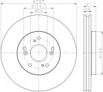 Hella 8DD 355 115-941 тормозной диск на HONDA CR-V IV (RE)