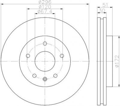 Hella 8DD 355 116-031 тормозной диск на OPEL INSIGNIA седан