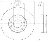 Hella 8DD 355 116-151 тормозной диск на RENAULT MEGANE III Наклонная задняя часть (BZ0_)