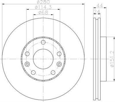 Hella 8DD 355 116-151 тормозной диск на RENAULT MEGANE III Наклонная задняя часть (BZ0_)